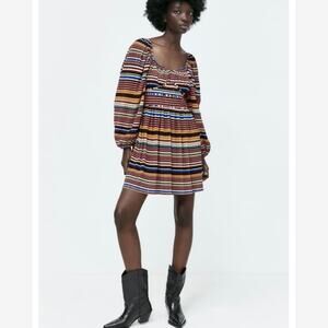 ZARA Micro Pleated Dress Size Medium